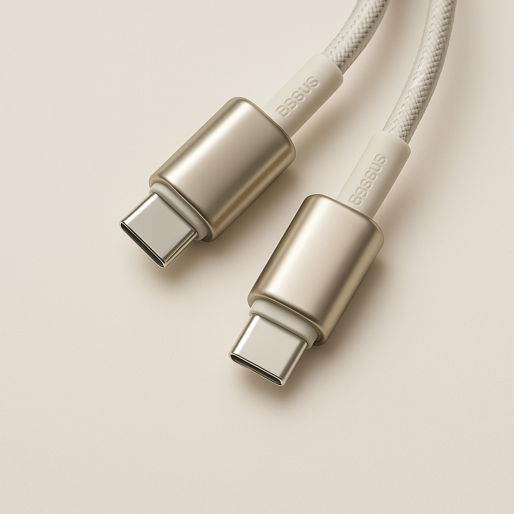 Baseus Tungsten Gold Fast Charging Data Cable Type-C To Type-C PD 100W for or iPhone Macbook Samsung Xiaomi POCO Laptop