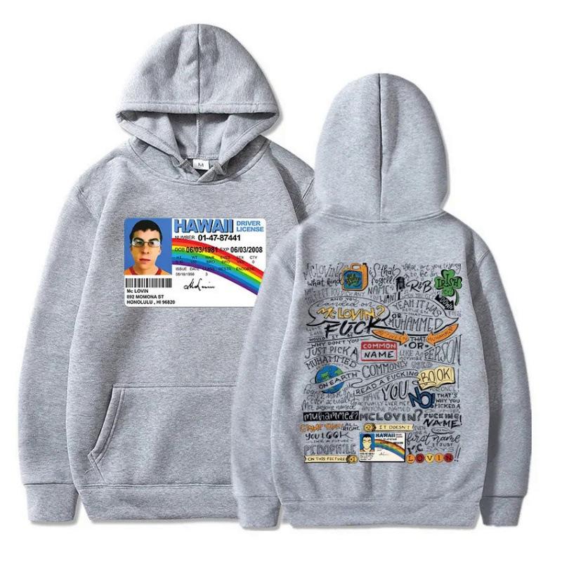 

Mclovin Посвідчення особи Superbad Geek Графічне худі L світло-сірого кольору