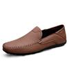 Fashion Men's Casual Leather Shoes Four Seasons Plus Size 47 Soft Sole Comfort Outdoor Fashion Youth Business Leather Shoes Driving Shoe