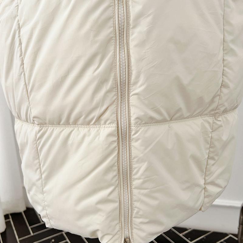 Høst Vinter Tykk Varm Middels Lang Frakk Kvinner Løs Ensfarget Hettejakke Parkas Glidelås Yttertøy S-XL