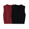 2024 Winter Women’s European & American Style Fashion Sleeveless Two-Tone Versatile Vest