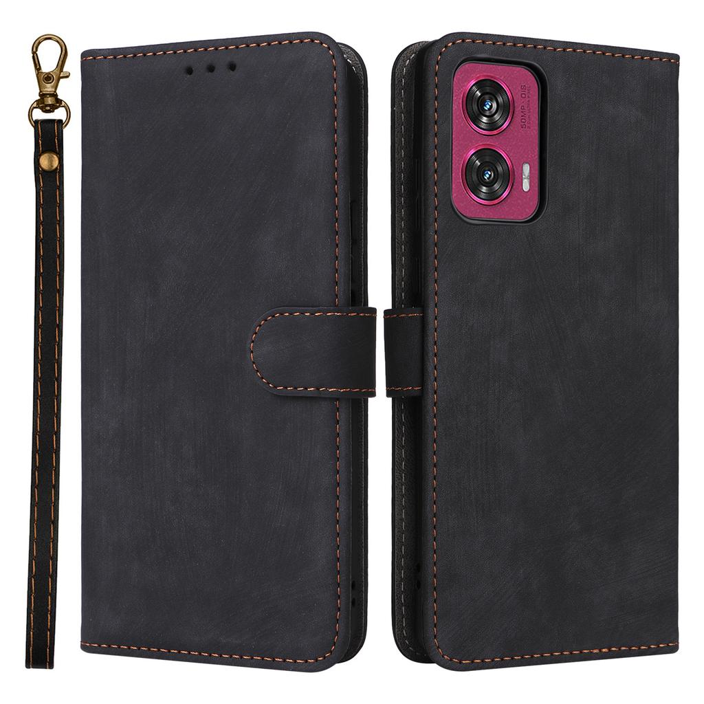 Für Motorola Edge 50 Fusion 5G Stoßfeste Hülle RFID-Blockierende PU-Leder Handyhülle