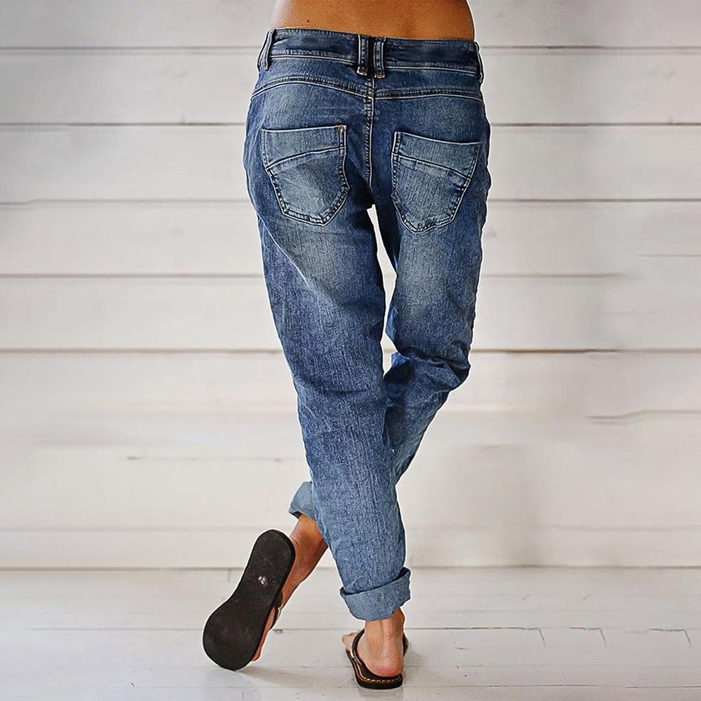 Women's Denim Classic Versatile High Waist Fashionable Trousers
