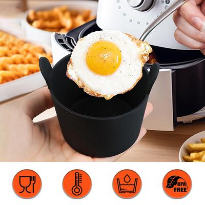 Silicone Basket Muffin Cup Mold Air Fryer Oven Baking Tray Pizza Fried Chicken Basket Silicone Molds For Airfryer Microwave Oven