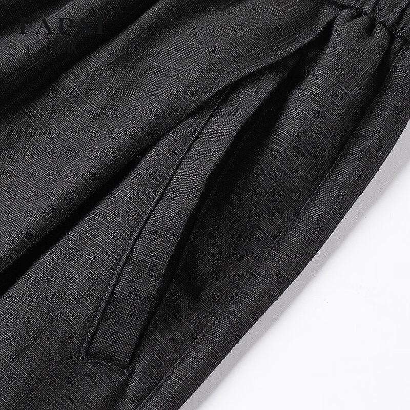 FAPAI Men's Ramie Blend Casual Pants