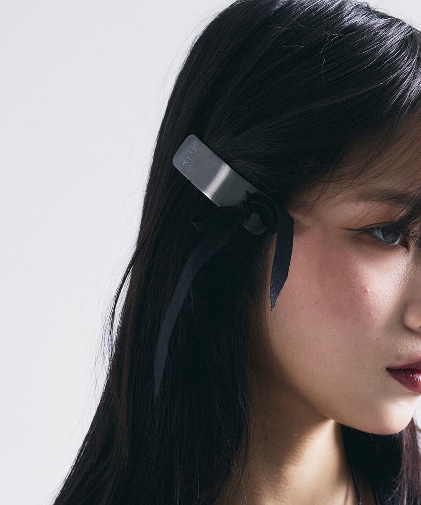 Sentiments No.441 [Black] Ribbon Kont Xs Hair Pin