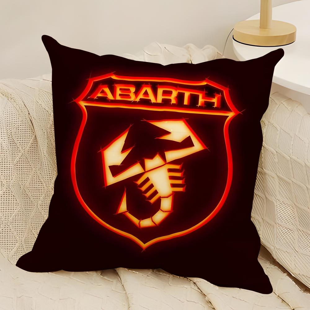 Coole Cartoon-Skorpion A-Abarth Kissenbezug Natürlicher Leinen Doppelseitiger Druck Sofa Heimdekoration Kissenhülle