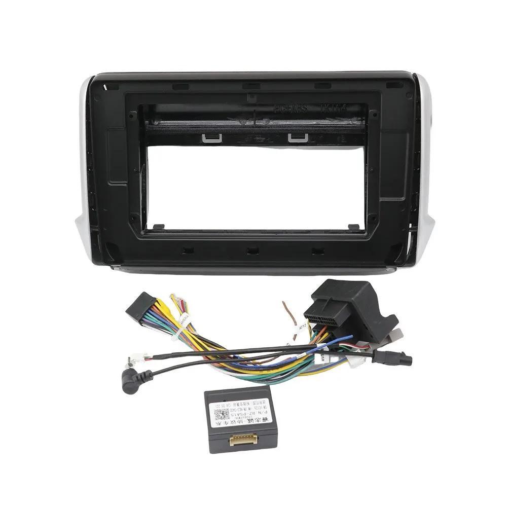 For Peugeot 208 2008 2014-2018 10 Inch Car Frame Fascia Adapter Canbus Decoder Android Dash Installation Kit
