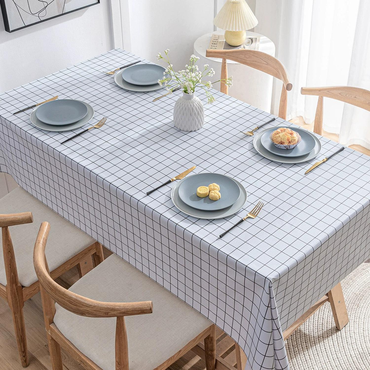 

Водонепроницаемая скатерть из ПВХ - маслостойкая, моющаяся, прямоугольная, для покрытия парт и обеденных столов, коврика для журнального столика, в стиле Ins. 60x90 cm