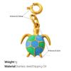 Ocean Series Beach Wind Diy Sea Turtle Sea Horse Shell Jewelry Buckle Pendant Stainless Steel Gold-Plated Accessories