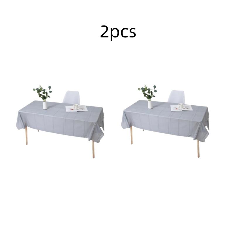 1pc Reusable Tablecloths 137x183cm BPA Free Plastic Dining Table Cover Cloth for Parties Picnic Camping Disposable Tablecloths