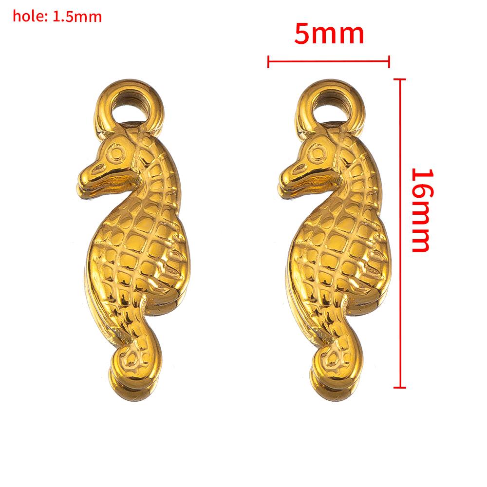 2pcs Stainless Steel Gold Plated Ocean Star Flower Shell Moon Charms for DIY Boho Earring Jewelry Material Making Pendant Supply