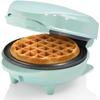 Bestron Mini vaflovač na klasické vafle, Malý vaflovač s nepřilnavým povrchem, Retro design, 550 wattů, Barva: máta