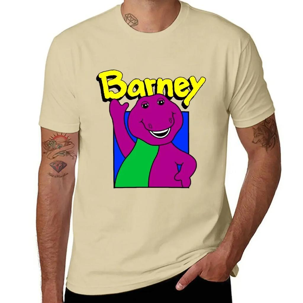 Barney Ve Arkadaşları Tişört Anime Siyah Estetik Giyim Unisex İçin Egzersiz Tişörtleri