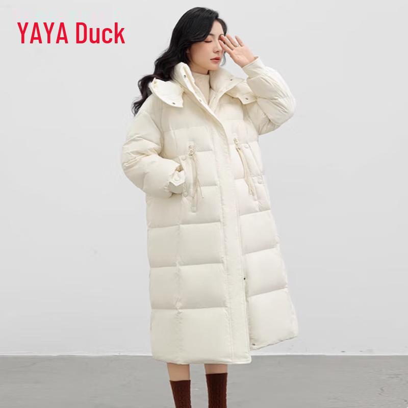 Yaya Women's Long Hooded Down Jacket