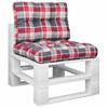 2 Piece Palette Cushions Red Checkered Pattern Fabric