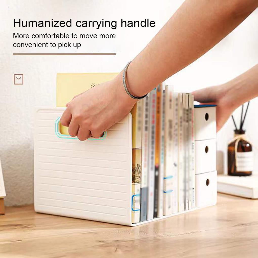 Large Desktop Book Storage Box Holder Document Stationery Bookend Drawers Business Multi-Grids Home Students Shelves