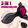 Analplugg Vibrator Sexleketøy Ekspanderende Vibrerende Butt Plug med 10 vibrasjonsmoduser Rose Toys G Spot Vibratorer Anal Leker Prostata Massasjeapparat Voksenleker