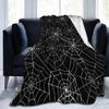 Spinne Spinnennetz Spinnennetz Halloween Goth Muster Flanell Fleece Decke Ultra-Weich Flauschig Warm Überwurfdecke für Sofa Bett Jahreszeiten