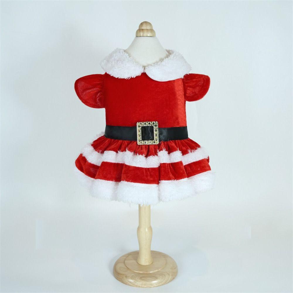 Fashion Cute Santa Claus Dog Skirt Breathable Soft Dog Winter Clothes Warm Pet Christmas Costume Autumn