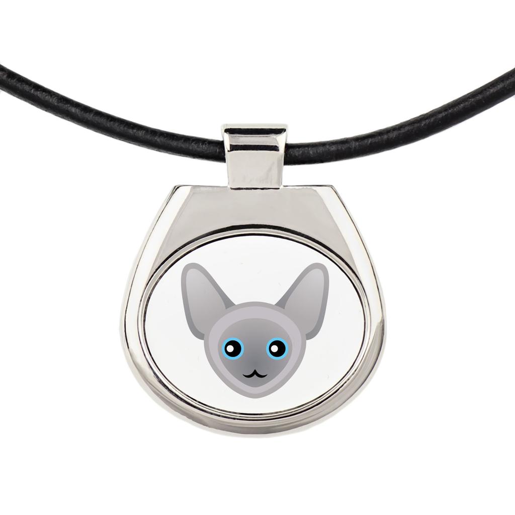 Peterbald – Pendant necklace with graphic on a chain strap | Art-Dog