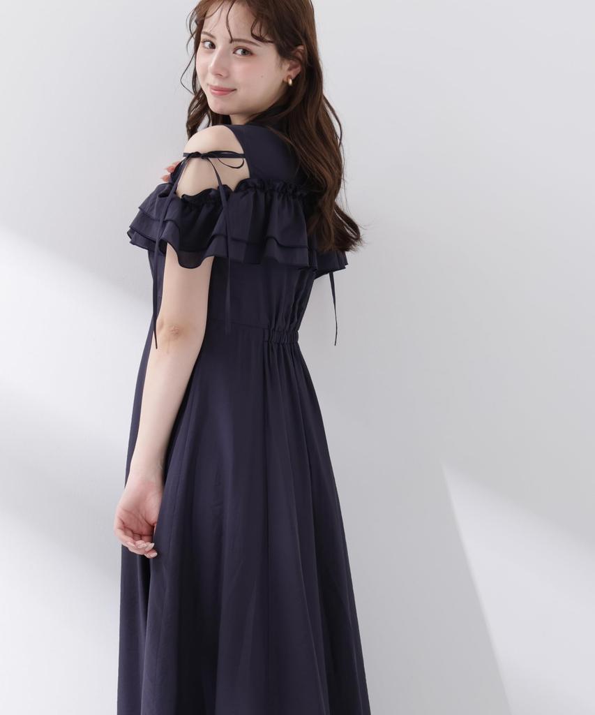 BODY Frill Shirt Dress [PROPOTION DRESSING] [Navy/M]