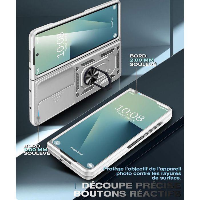 Coque de protection - BOOLING - Galaxy Z Fold 7 - Argenté - Antichoc - Avec Anneau Rotatif
