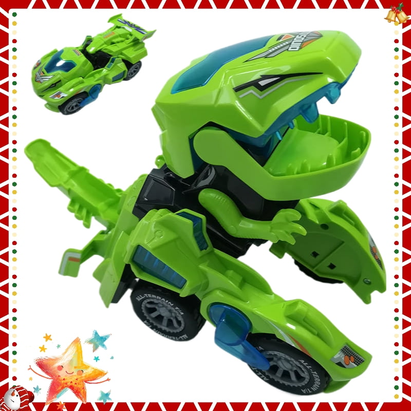 Transforming Dinosaur LED Cars | Light Sound Tyrannosaurus Rex Toys | Electric Toys | Transformed Dinosaur Chariots