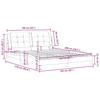 Bed Frame without Mattress  Zadar  Black and White 160 x 200 cm Faux Leather