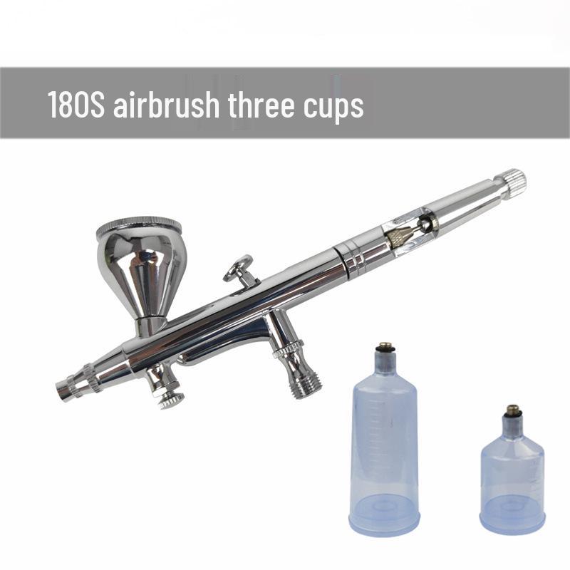 180S Double-Action Airbrush: Precision Nozzle for Gundam Coloring, Fine Art, Leather Models, and Makeup Use