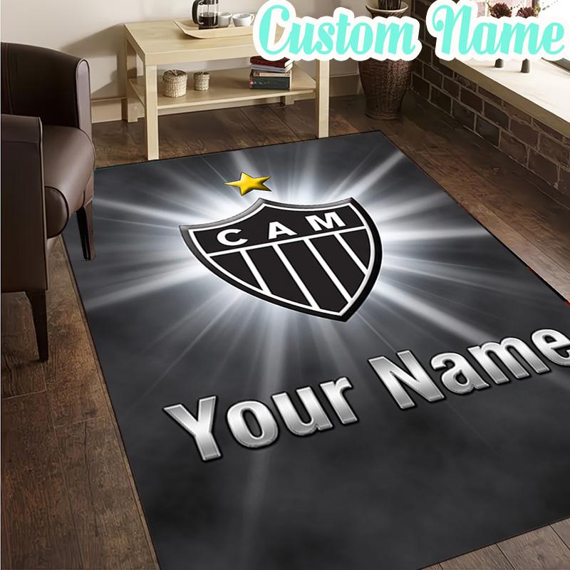 Custom Name Atletico Mineiro Rug, Office Rug, Chair Rug, Carpet for Living Rooms, Doormat Game Rug Home Decor Christmas Gifts