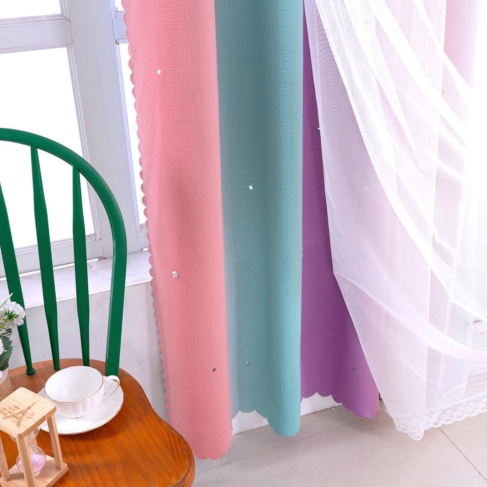 Children's Room Curtains with Eyelets, Voile Eyelet Curtains, Star Curtains