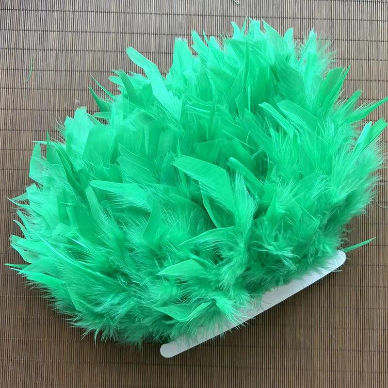 1M White Turkey Marabou Feathers Trim Ribbon Natural Feather For Diy Crafts Wedding Party Sewing Christmas Decoration