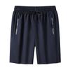 Men's Quick-Dry Ice Silk Sports Shorts - Casual, Baggy, Thin, Mid-Length Summer Beach Pants