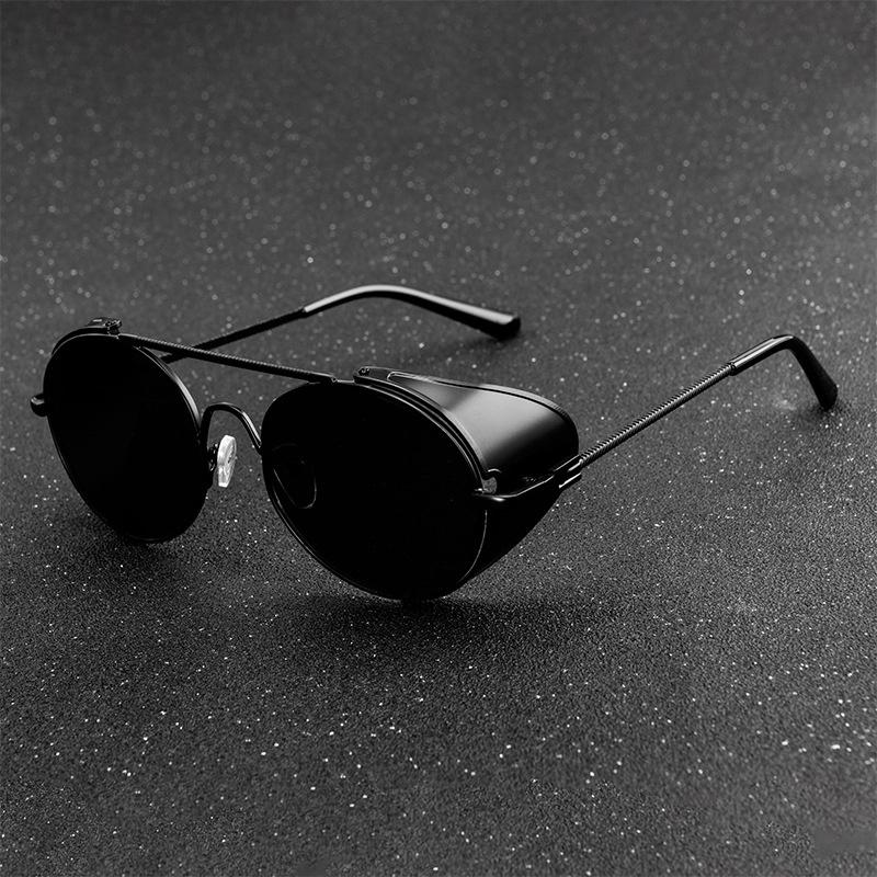 Round Sunglasses Man Woman Brand Designer Vintage Sun Glasses Classic Eyewear For Driving Metal Steampunk Retro
