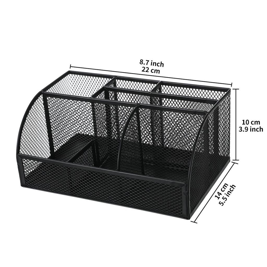 Multifunctional Creative Metal Pen Holder - Desktop Storage Box for Office Supplies