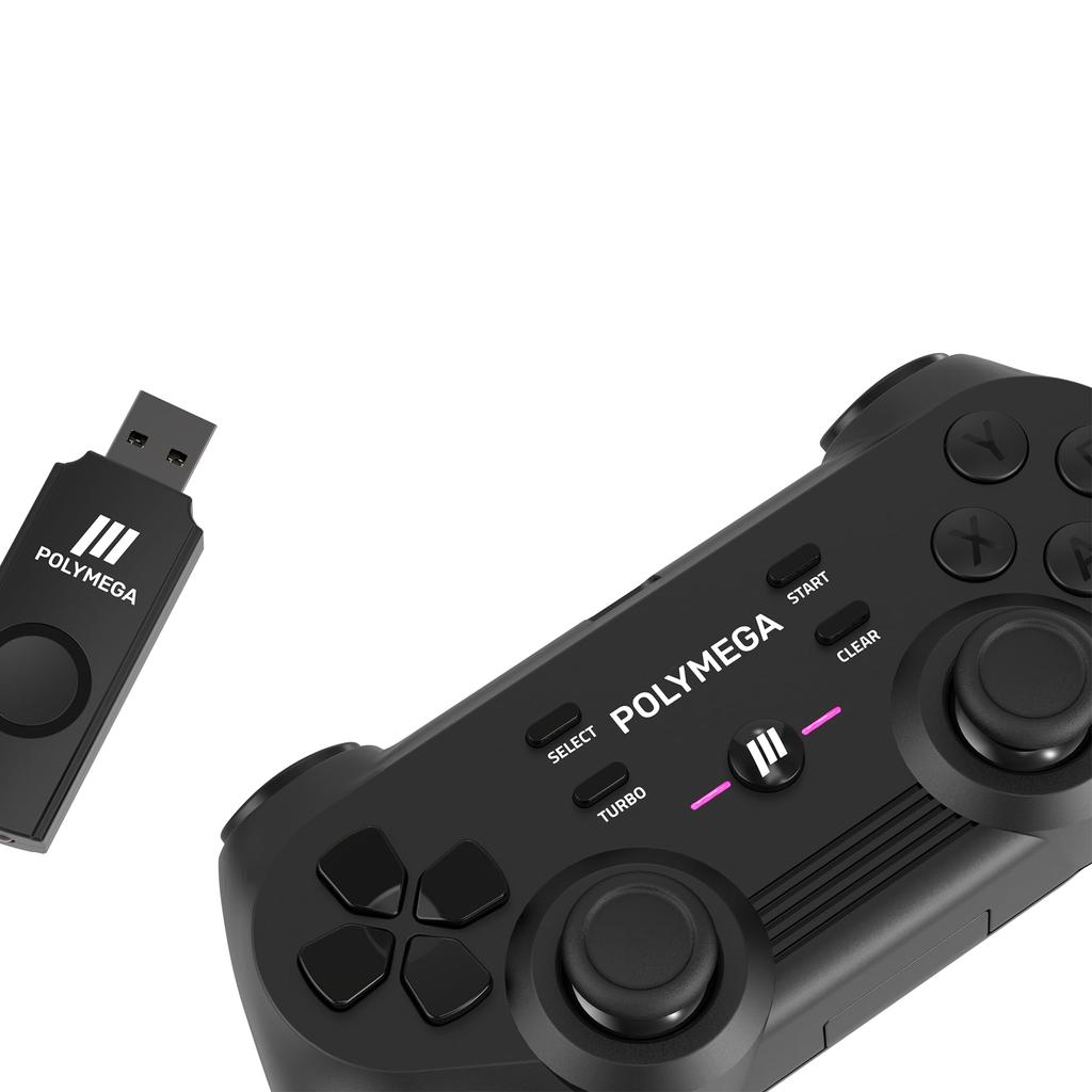 Polymega WC02 Wireless Controller with USB Receiver Specifications As PM01 Base [Same Unit] PM-WC02-01