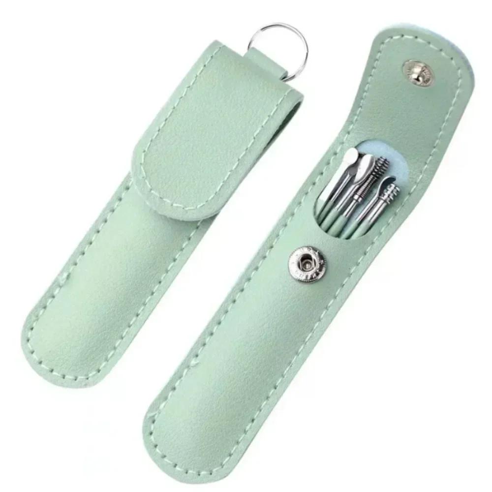 6Pcs/set Ear Wax Pickers Cleaning Stainless Steel Earpick Wax Remover Curette Ear Pick Cleaner Ear Cleaner Spoon Care Tools