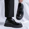 Fashion Brogue Trendy British Style Thick Soled Men's Shoes Versatile Business and Leisure Style Wedding Party Men's Elevated Shoes