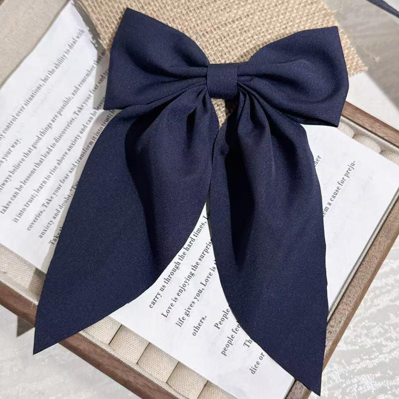 Shein Korean Style Double-Sided Satin Bow Hair Clip
