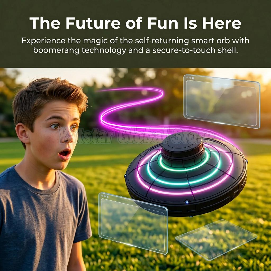 Magic Flying Helicopters Spinner Fingertip Flight Gyro Hover Ball Drone Aircraft, LED Light Up Toy Outdoor Fun for Adults Teens