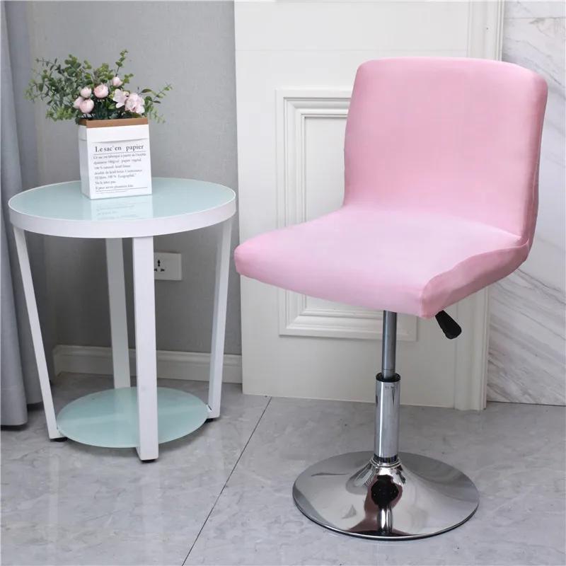 Flower Bar Stool Chair Cover Low Back Chair Slipcovers Spandex Seat Case Elastic Office Chair Cover Dining Seat Protector
