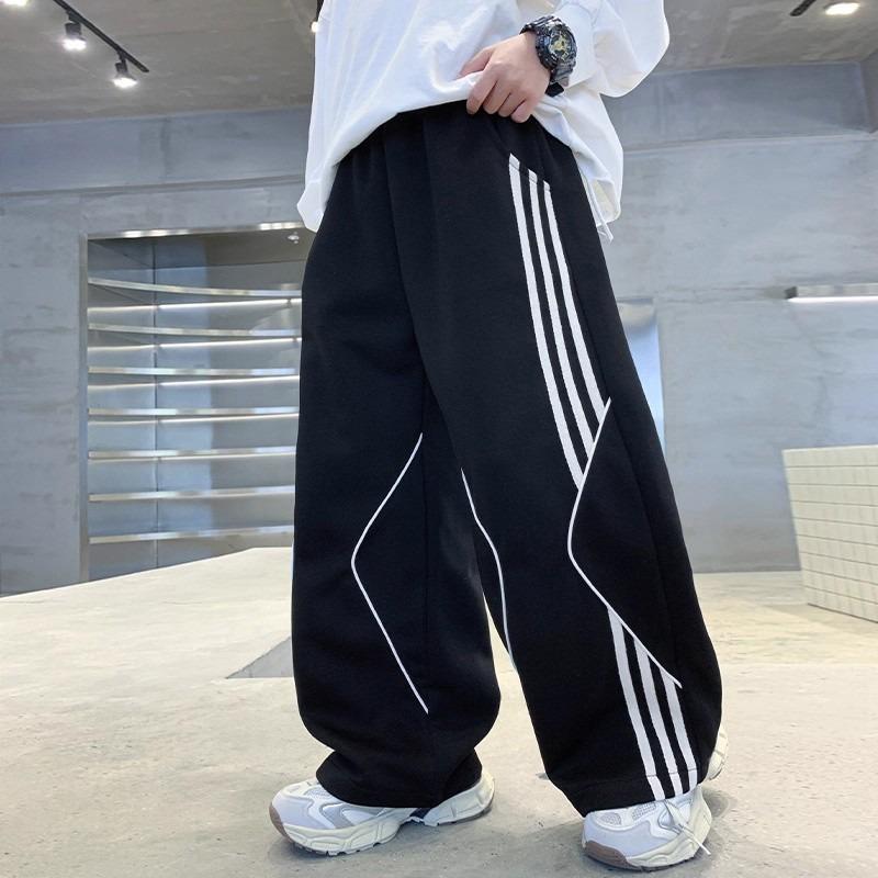 Pantaloni della tuta sportivi dritti casual per ragazzi e bambini, pantaloni da tempo libero per bambini