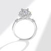 1 Carat Moissanite Flower Stamen Open Ring For Women Fashion Jewelry Elegant Design