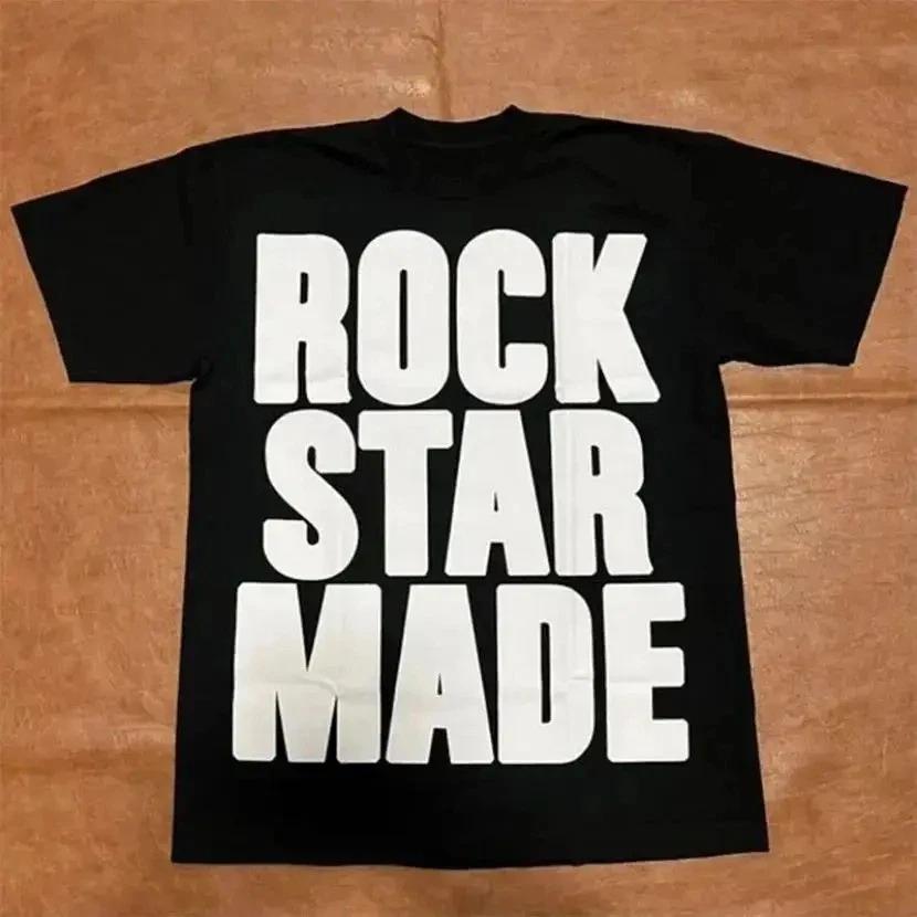Unisex Retro Hip Hop Music Streetwear Oversized Fit Graphic Print Cotton Tshirt L