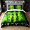 Set Biancheria da Letto Design Monster Energy 1 Copripiumino + 2 Federe Morbido Traspirante Biancheria da Letto per la Casa