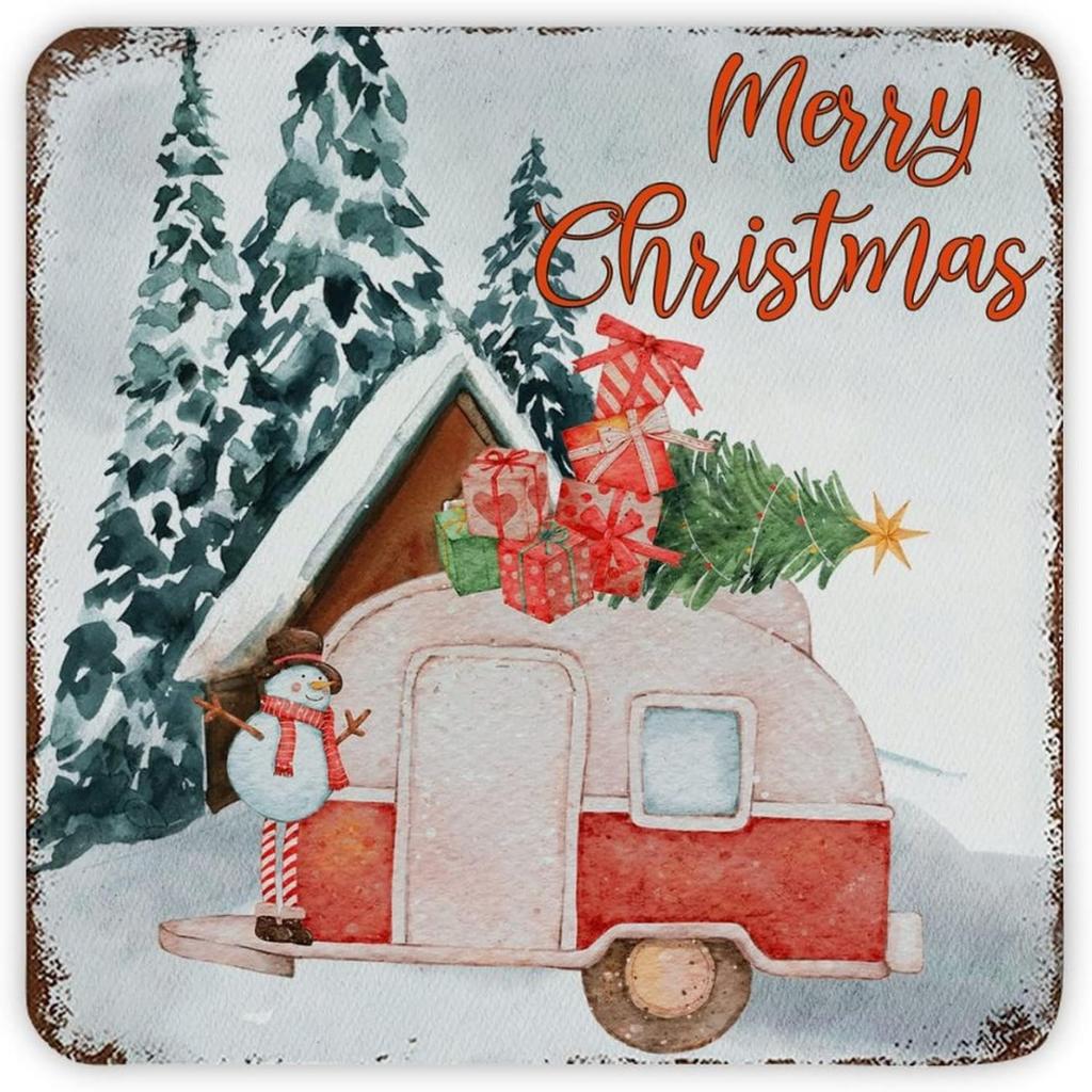 Christmas Metal Wall Art for Home Living Room Kitchen Decor