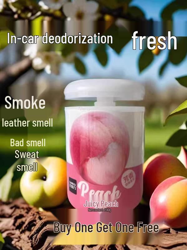 Car Air Freshener - Peach, Pineapple, Grape Scent, Long-Lasting Odor Eliminator for Toilets