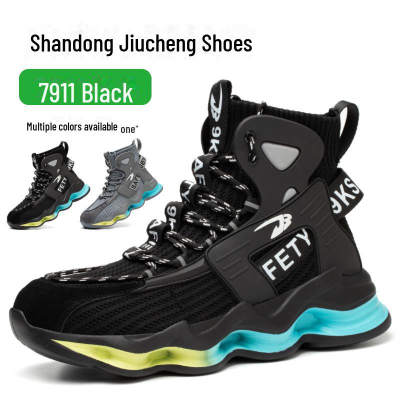 

Дихаючі високі черевики з металевим підноском, що захищають від ударів та проколів 7911, 40 чорний