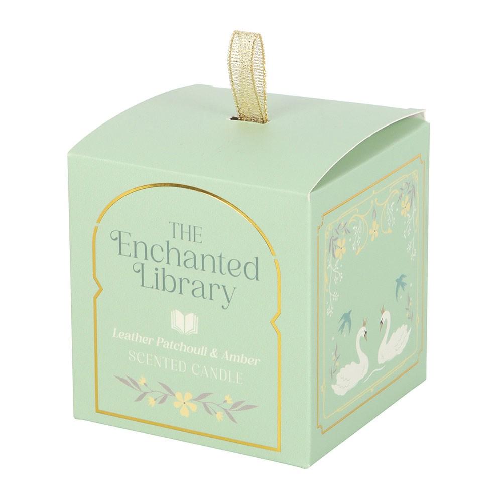 Something Different The Enchanted Library Leather, Patchouli & Amber Candle